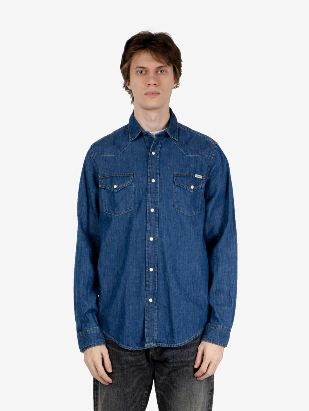 Shirt Martin denim mid wash blu