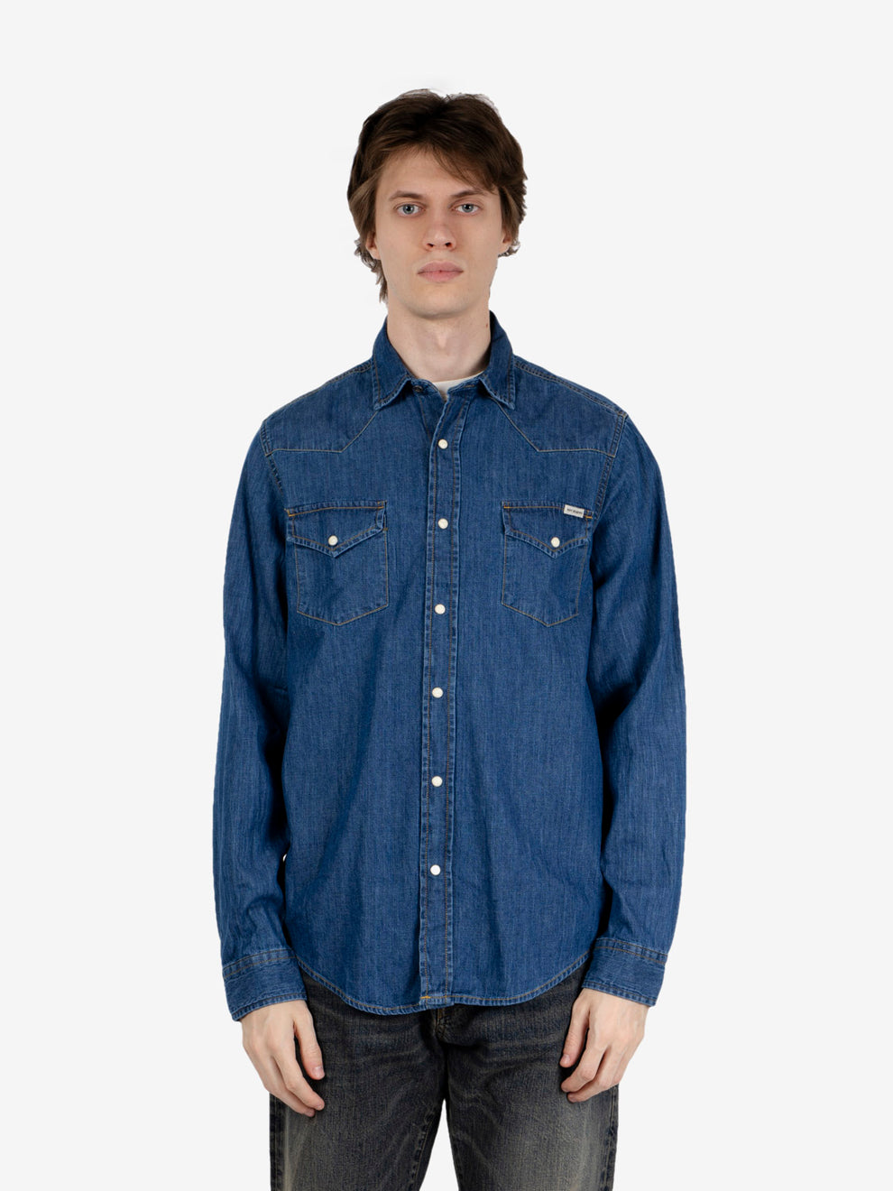 Shirt Martin denim mid wash blu