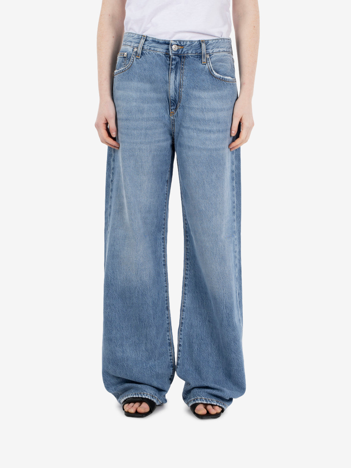 Super wide denim tencel ocean