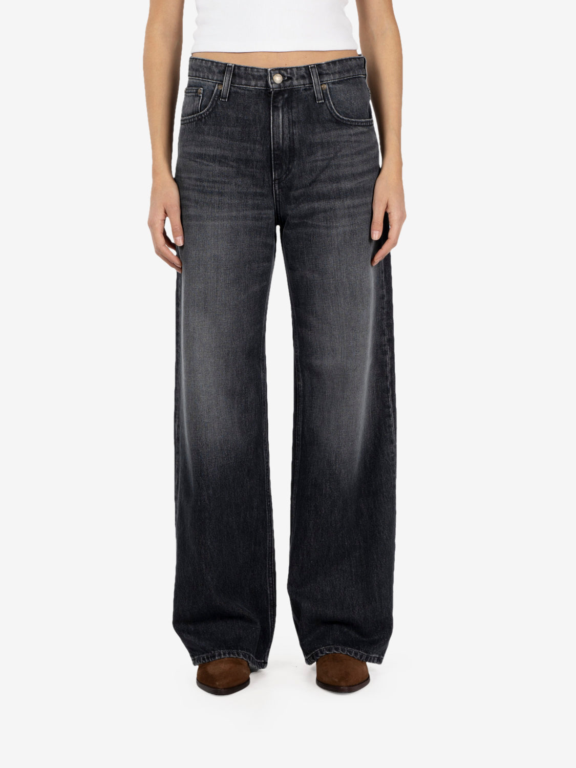 Super wide old glory denim black