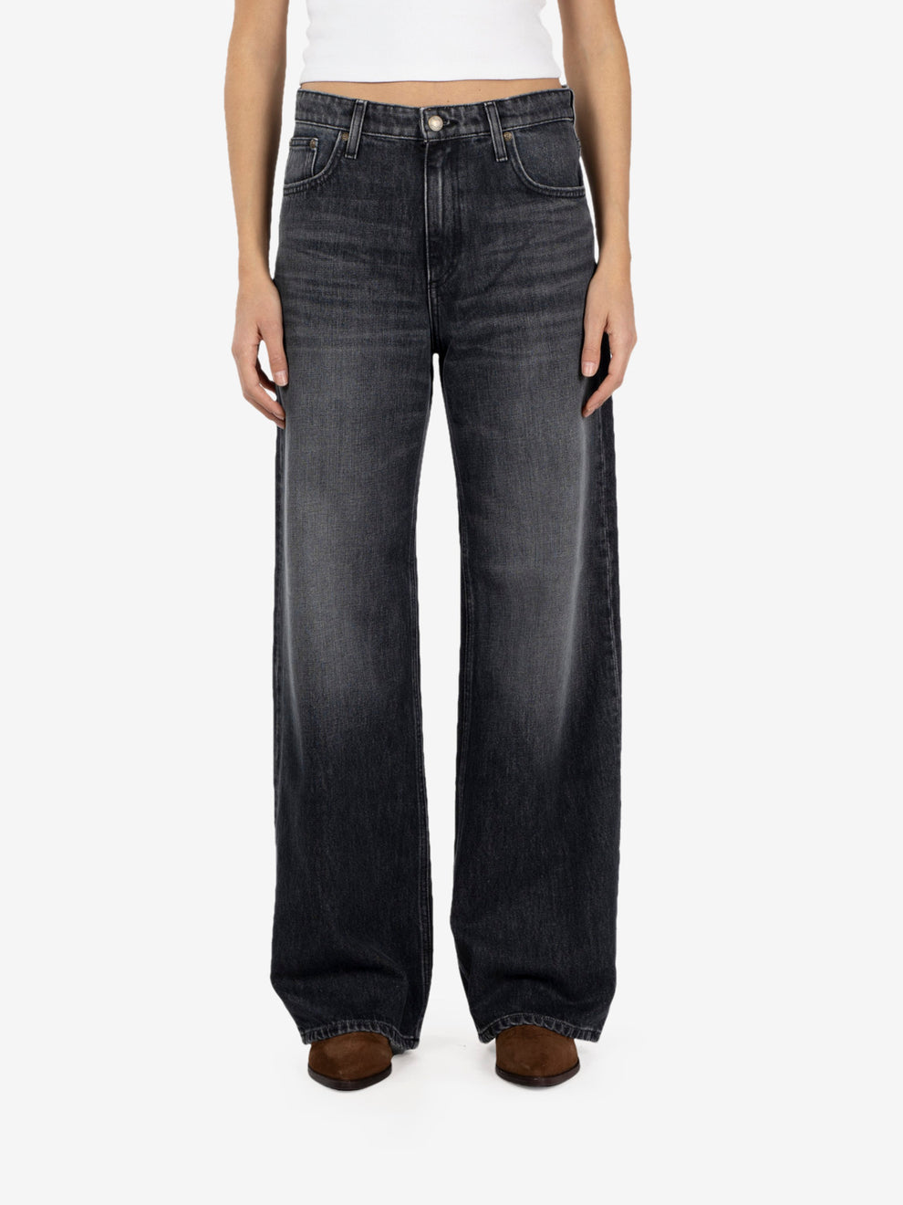 Super wide old glory denim black