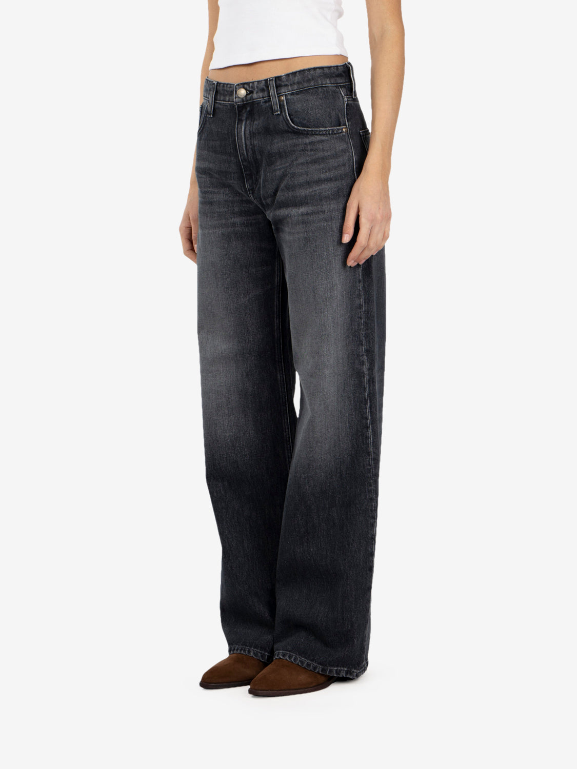 Super wide old glory denim black