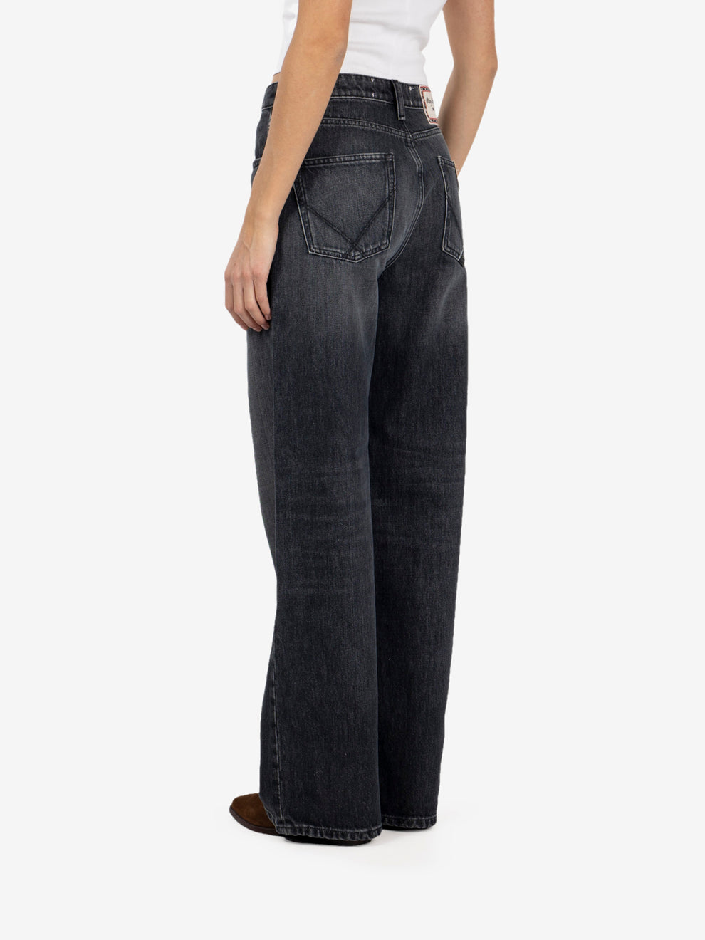 Super wide old glory denim black