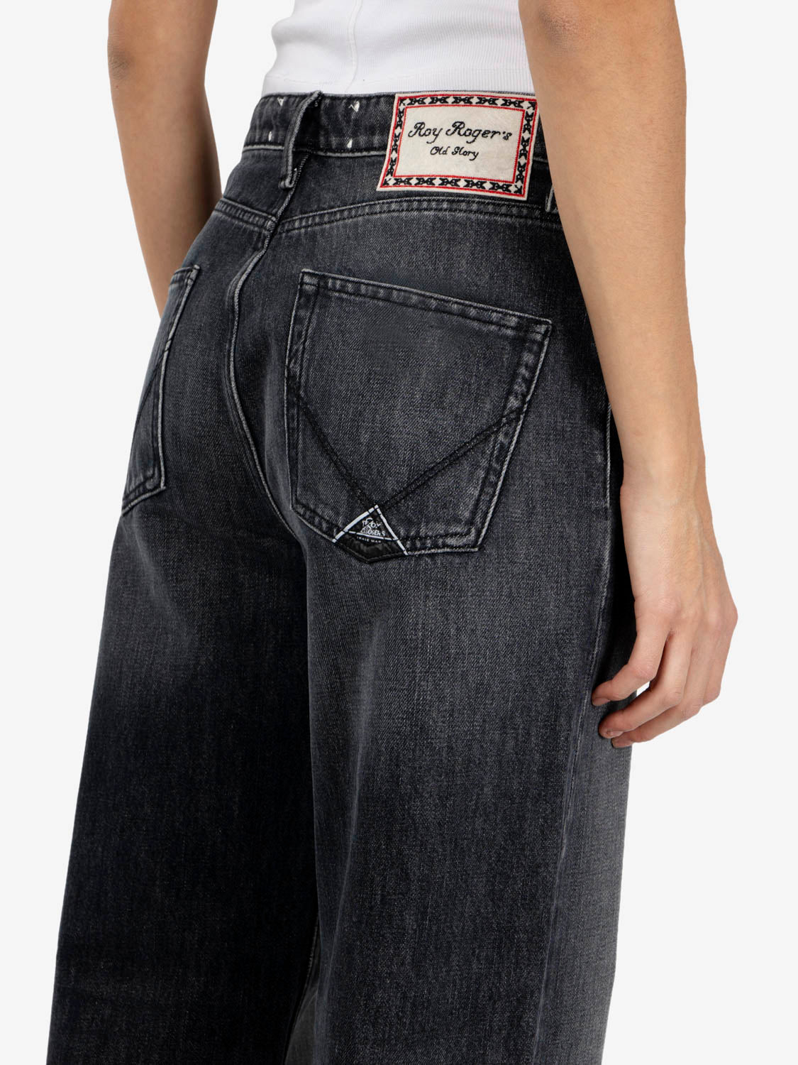 Super wide old glory denim black