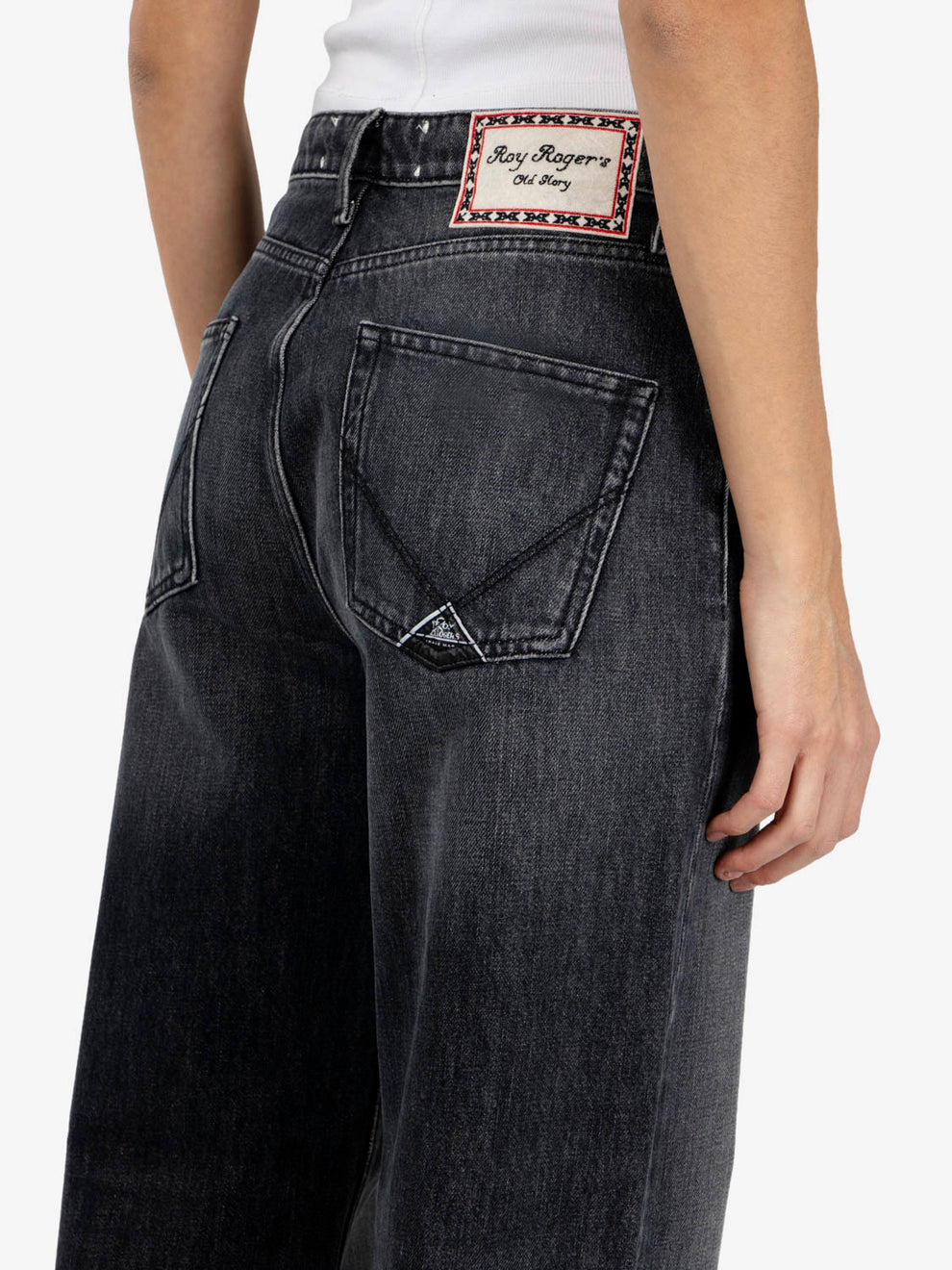 Super wide old glory denim black