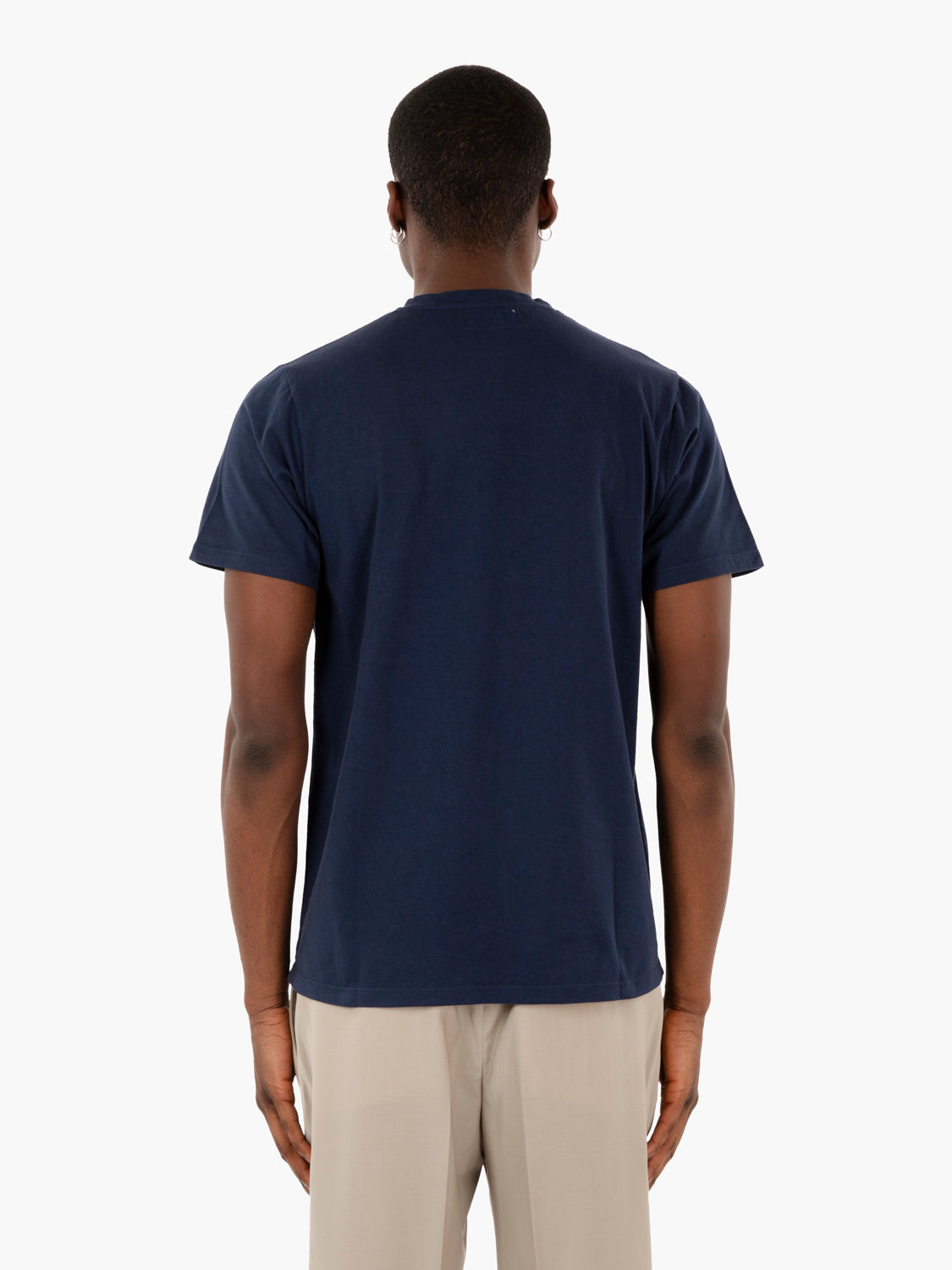T-shirt con taschino e logo blue navy