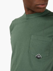 ROY ROGER'S - T-shirt con taschino e logo university green