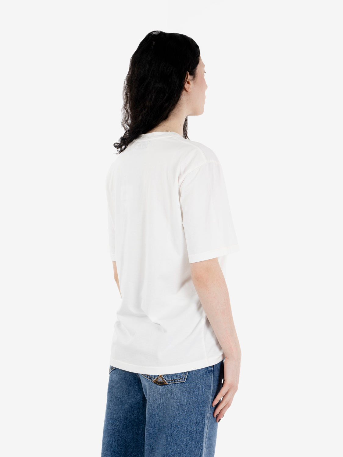 Pin up T-shirt RREVA HERZIGOVA Jersey Washed White