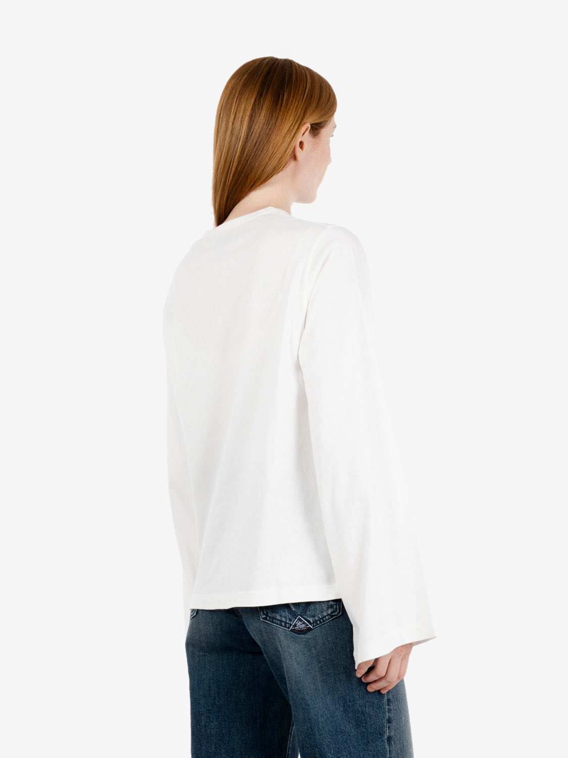 T-shirt W con taschino e logo bianca