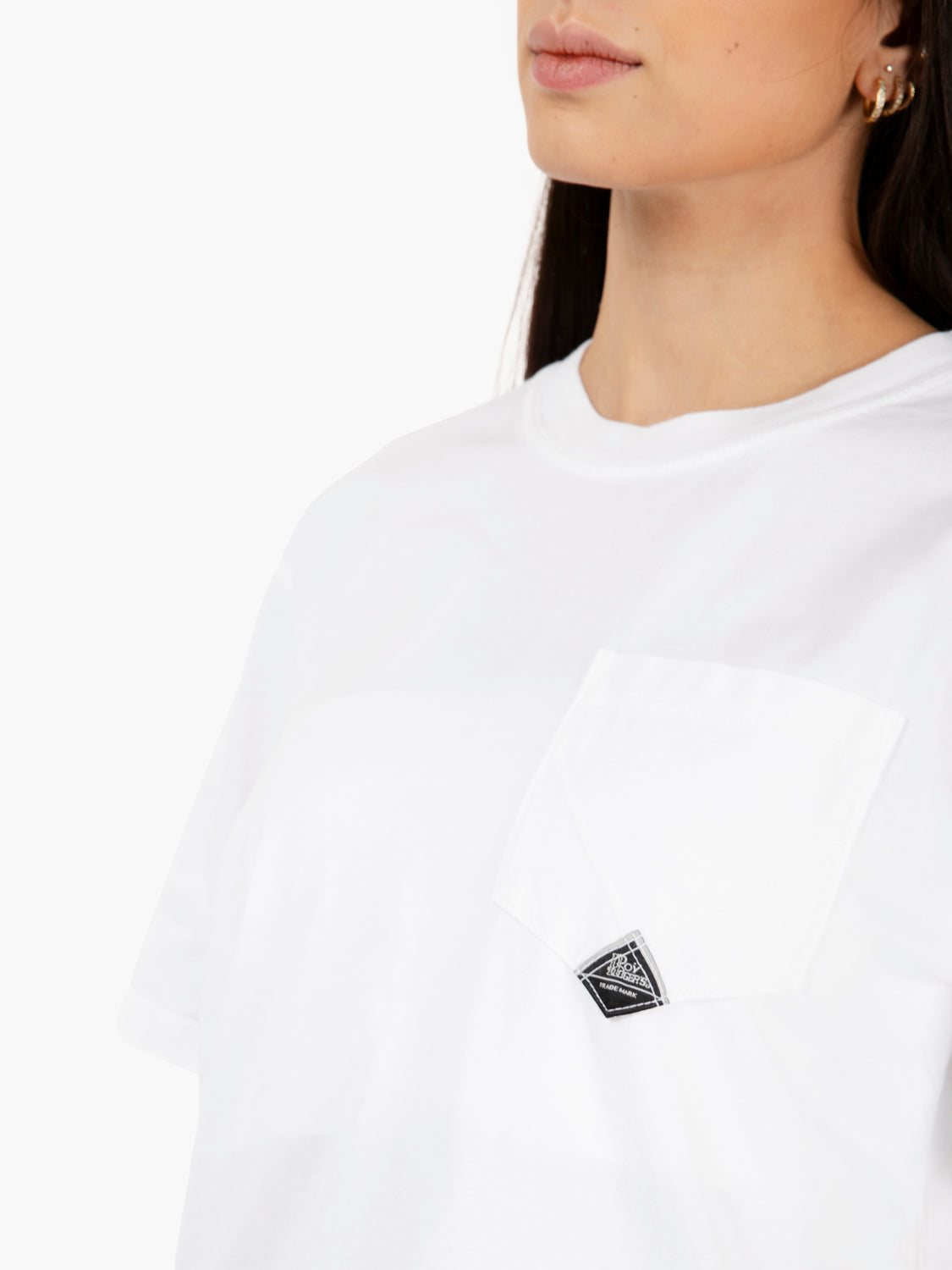 W T-shirt with pocket and optical white logo