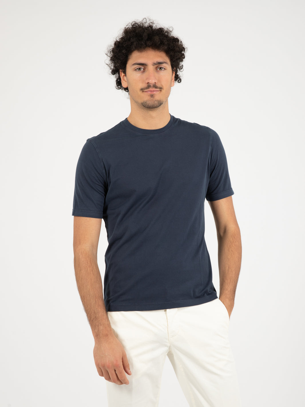 T-shirt Jervin in cotone indaco
