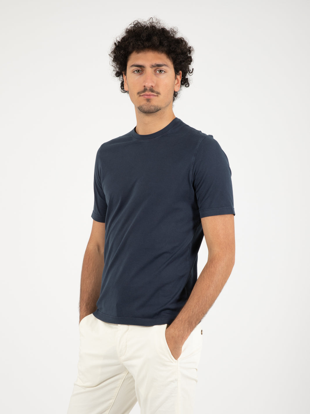 T-shirt Jervin in cotone indaco