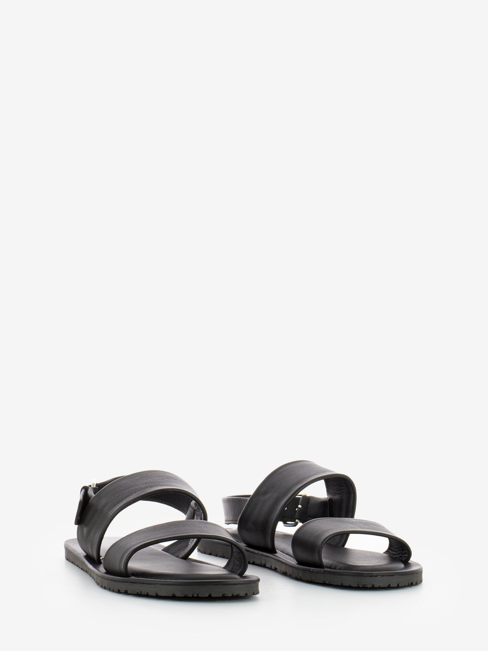 Sandali con doppia fascia moka
