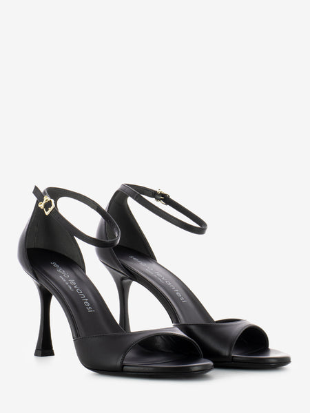 Sandali con tacco Calf nero