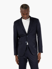 SANTANIELLO - Abito fresco lana navy