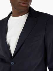 SANTANIELLO - Abito fresco lana navy