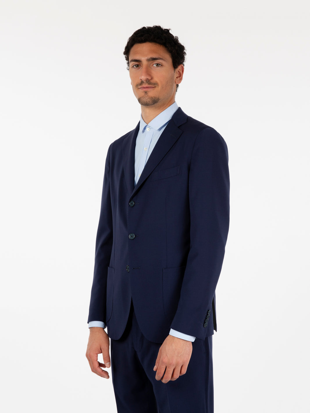 Fresh unlined blue wool dress