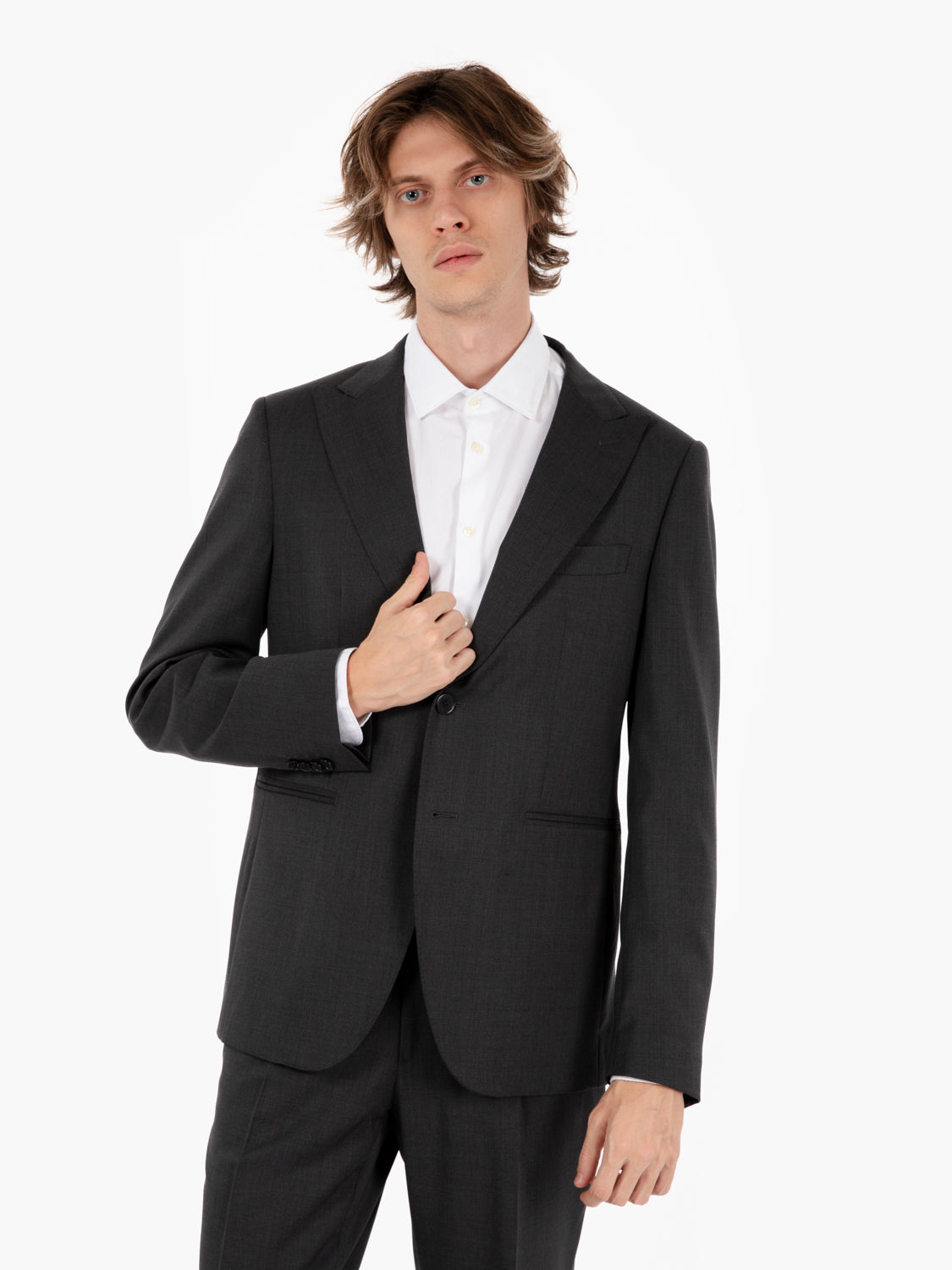 Cool anthracite wool dress