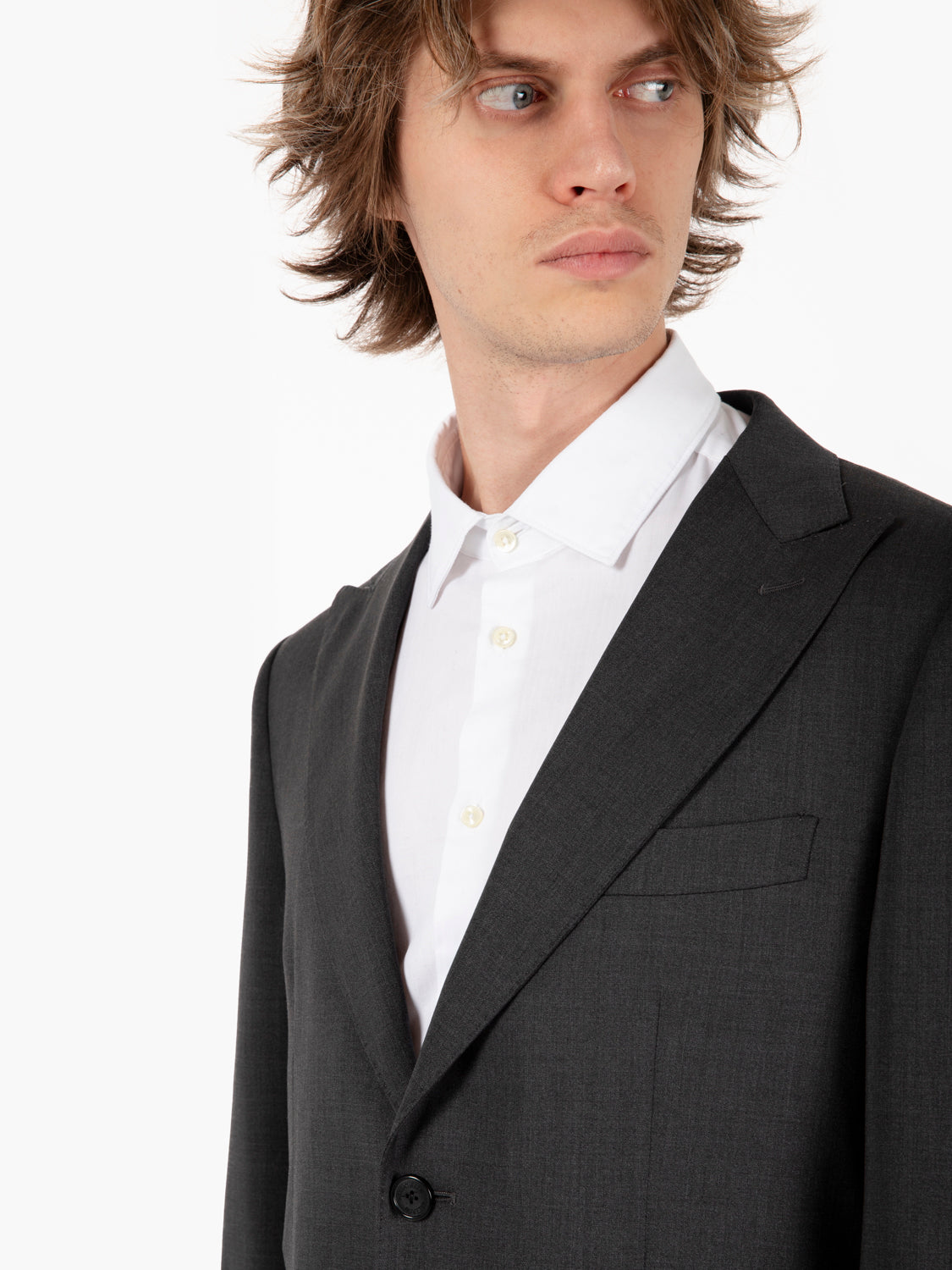 Cool anthracite wool dress