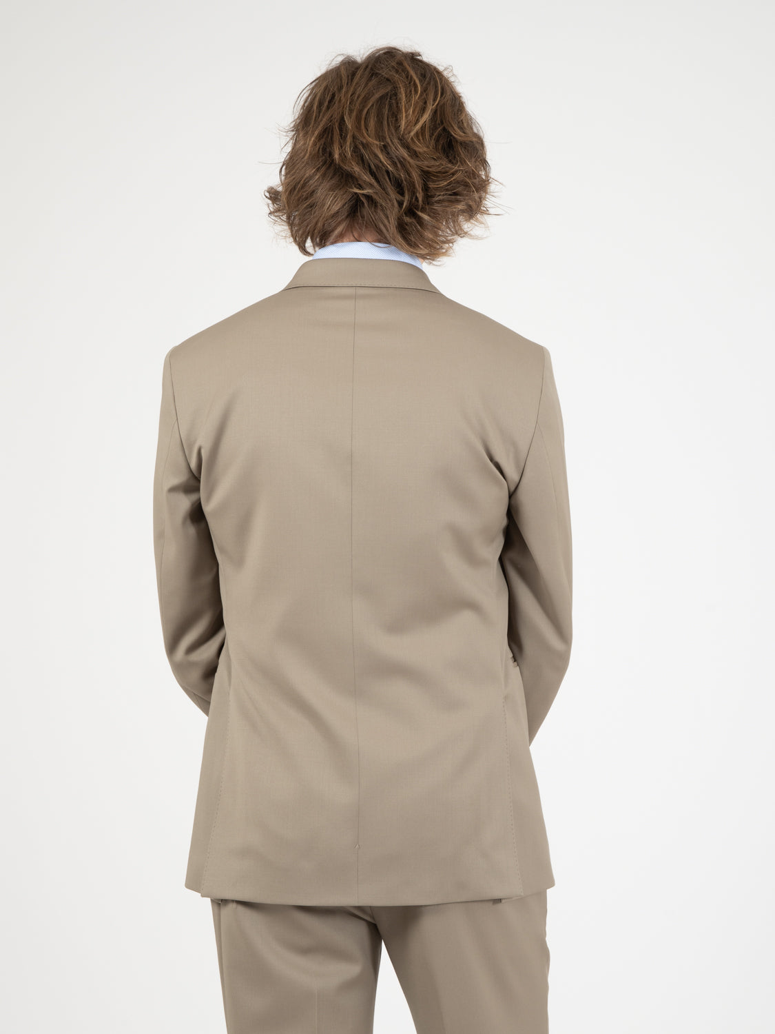 Beige wool dress