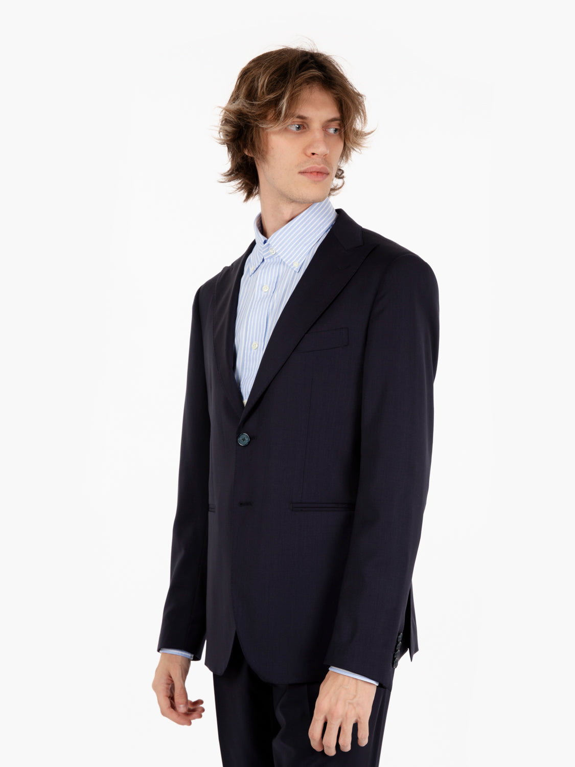 Blue extra fine wool dress