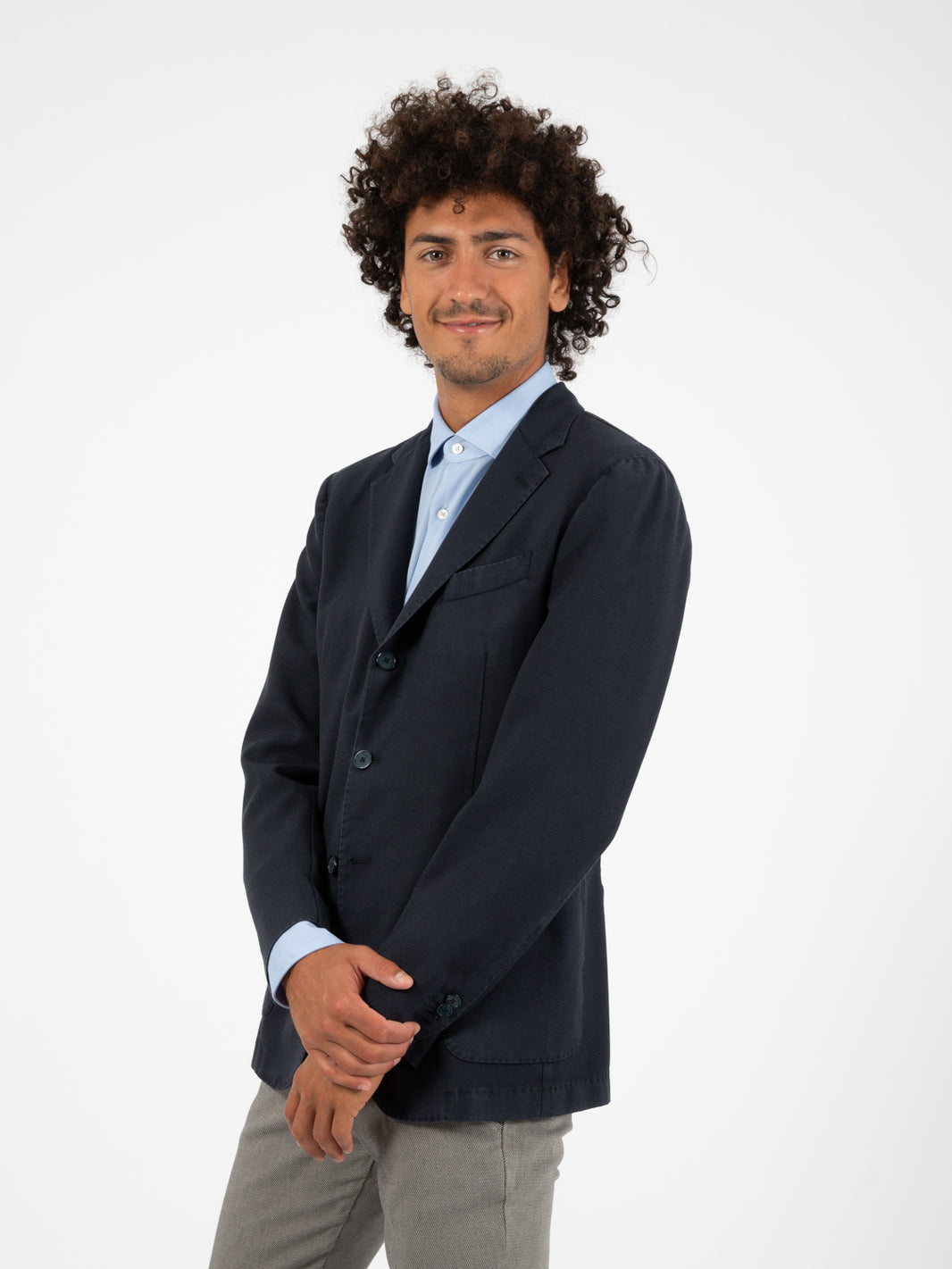 Blue extra fine wool blazer