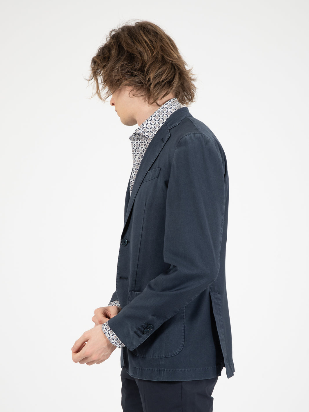 Blue virgin wool blazer