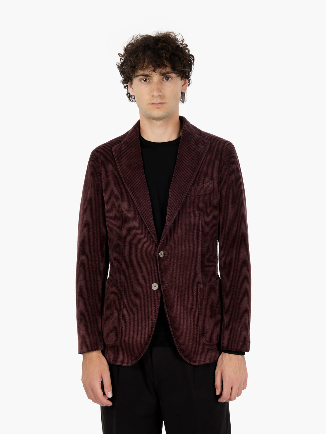Burgundy velvet blazer