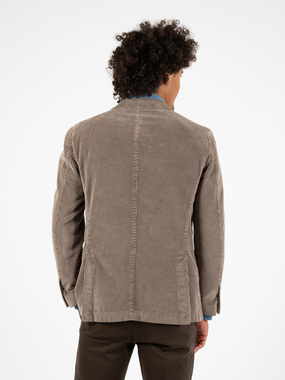 Blazer in beige soft touch velvet
