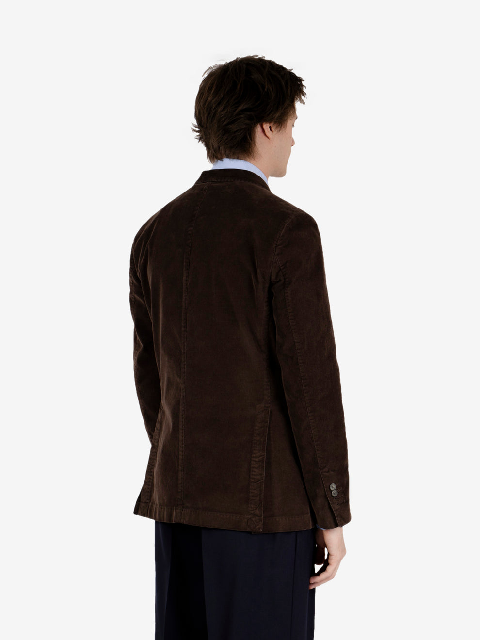 SINGLE-BREASTED PINSTRIPE CORDUROY JACKET BROWN DSE3406-GL799MF-BTF_58F