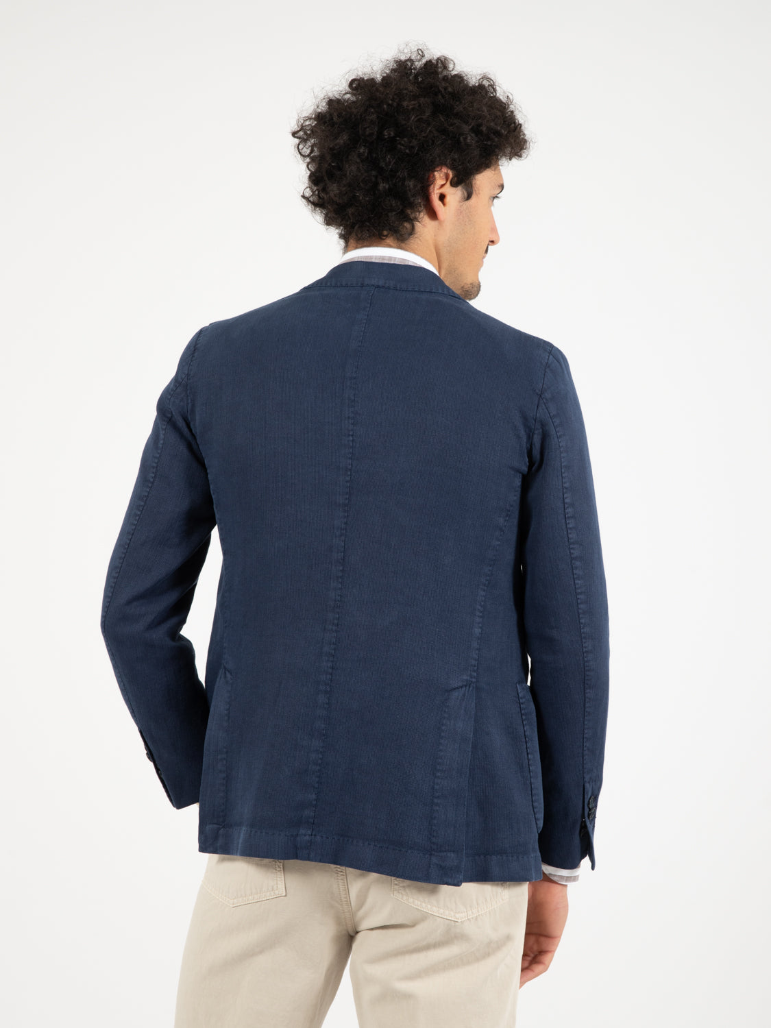 Blue unlined single breasted blazer