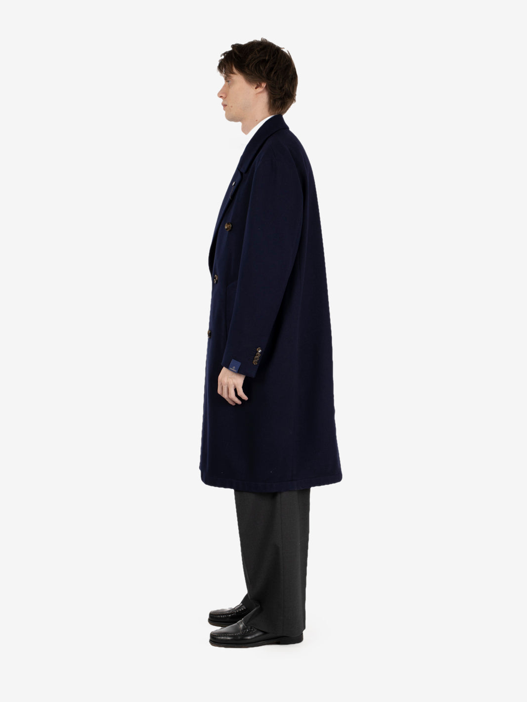 Navy blue oversized long coat