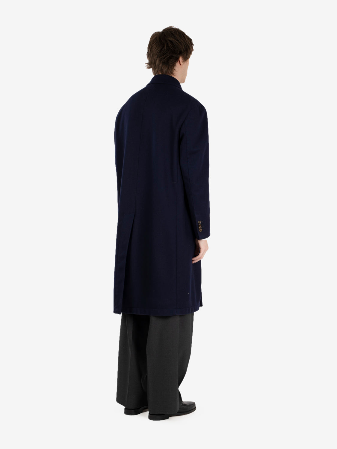 Navy blue oversized long coat