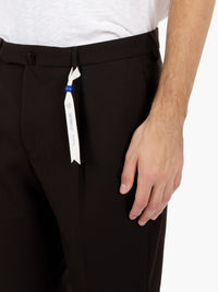 Dark brown carrot-fit trousers