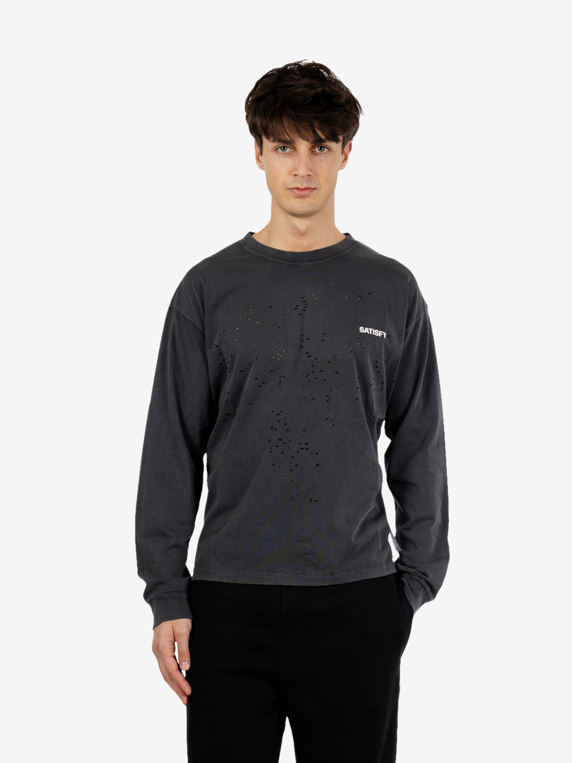 Mothcell™ long tee aged black