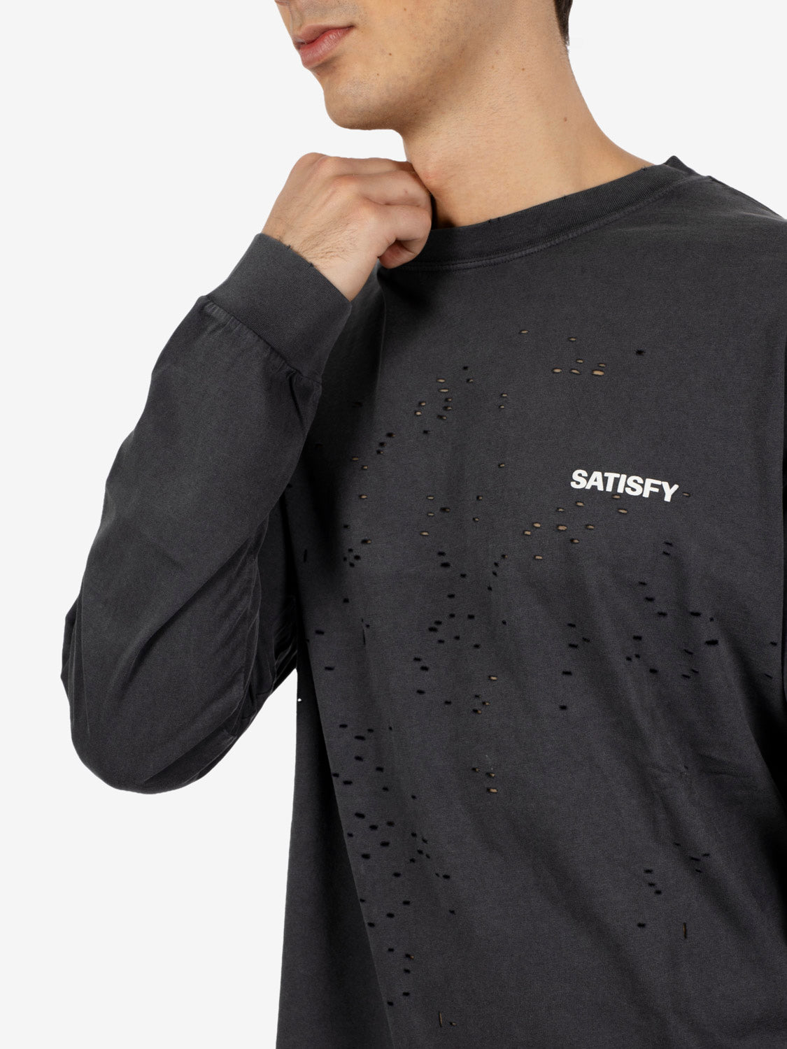 Mothcell™ long tee aged black