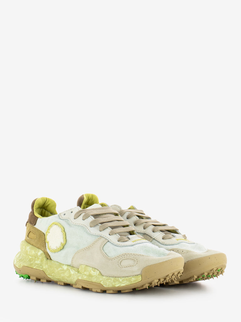 SATORISAN - Sneakers Chacrona in lino cloudy green