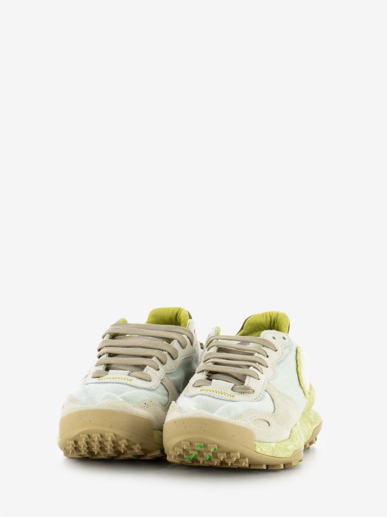 SATORISAN - Sneakers Chacrona in lino cloudy green