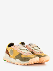 SATORISAN - Sneakers Chacrona in lino pesca / marrone