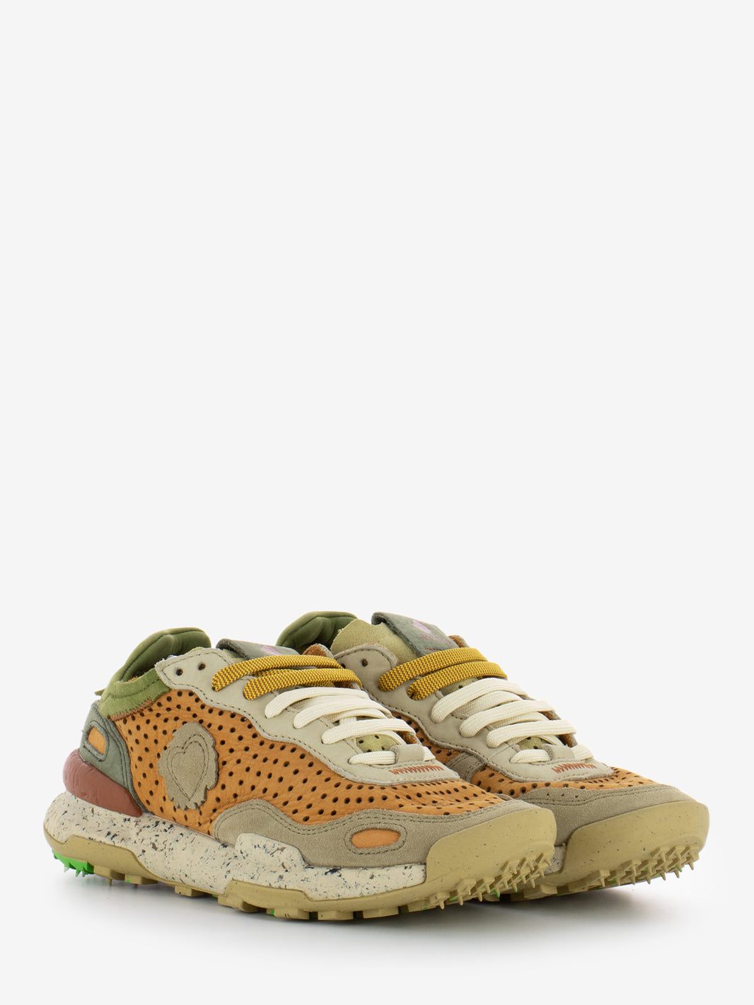 Sneakers Chacrona Laser Premium cuoio / verde