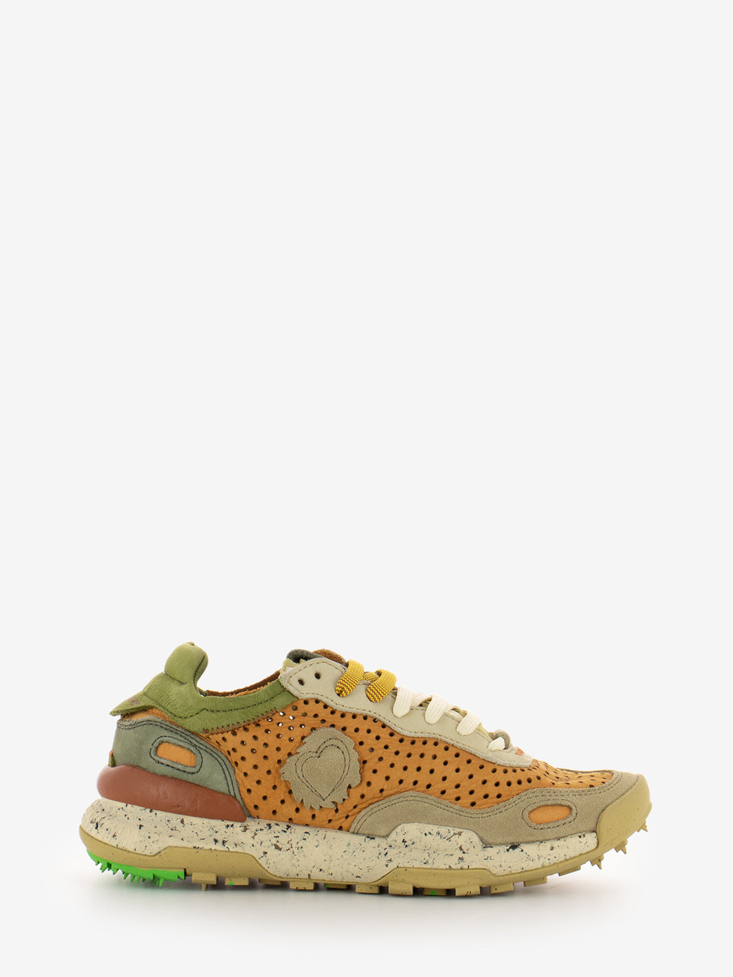 Sneakers Chacrona Laser Premium cuoio / verde