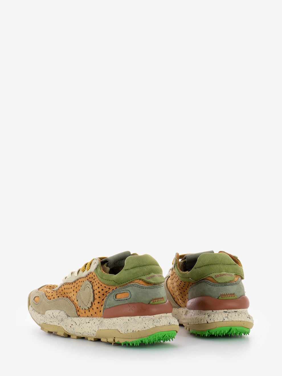 Sneakers Chacrona Laser Premium cuoio / verde