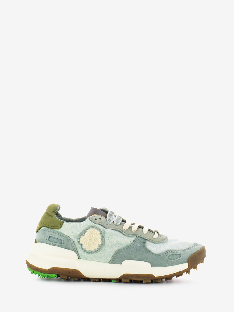 SATORISAN - Sneakers Chacrona linen camo milky jade