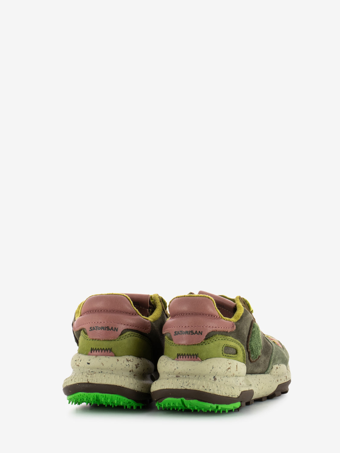 Sneakers Chacrona suede kilim green