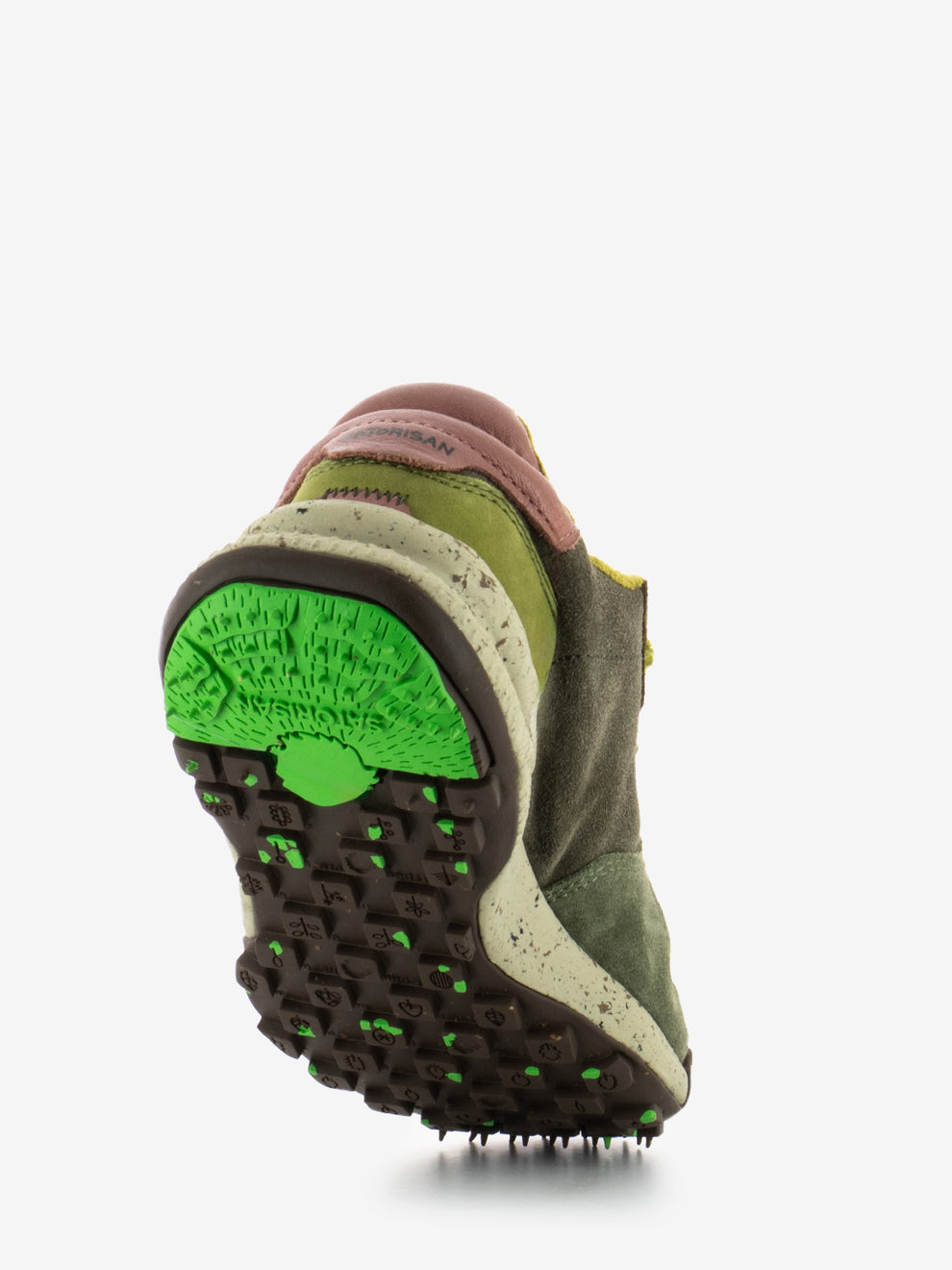 Sneakers Chacrona suede kilim green