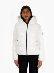 SAVE THE DUCK - Biddy hooded jacket off white