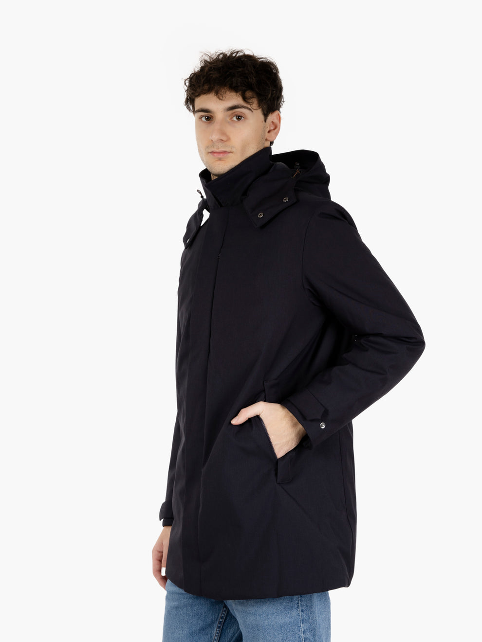 Coat WolT21 Sid blue / black