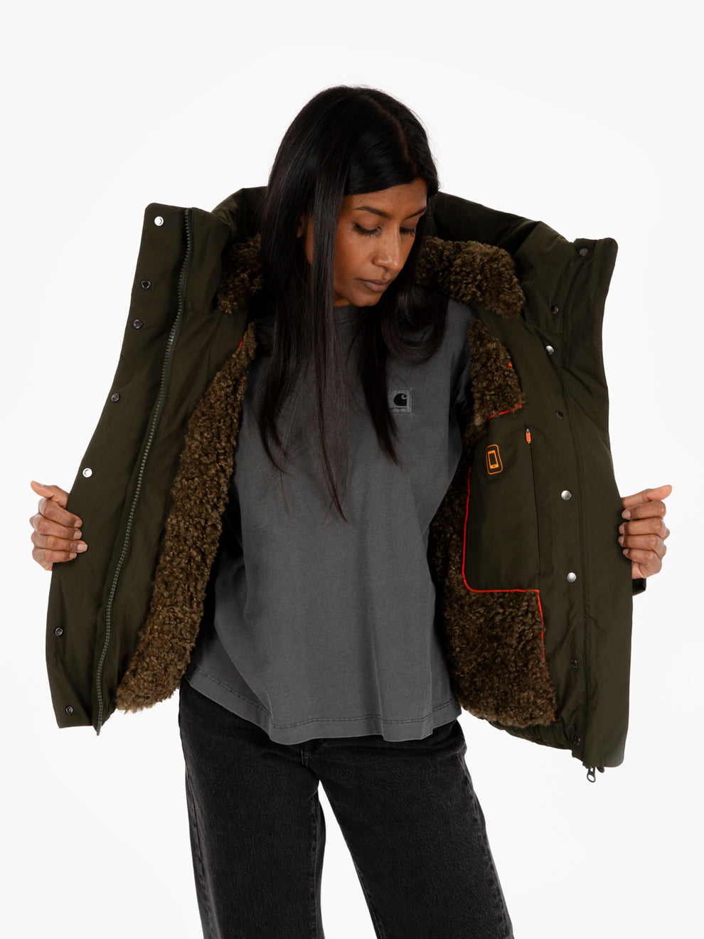 Giacca Calliope hooded land green