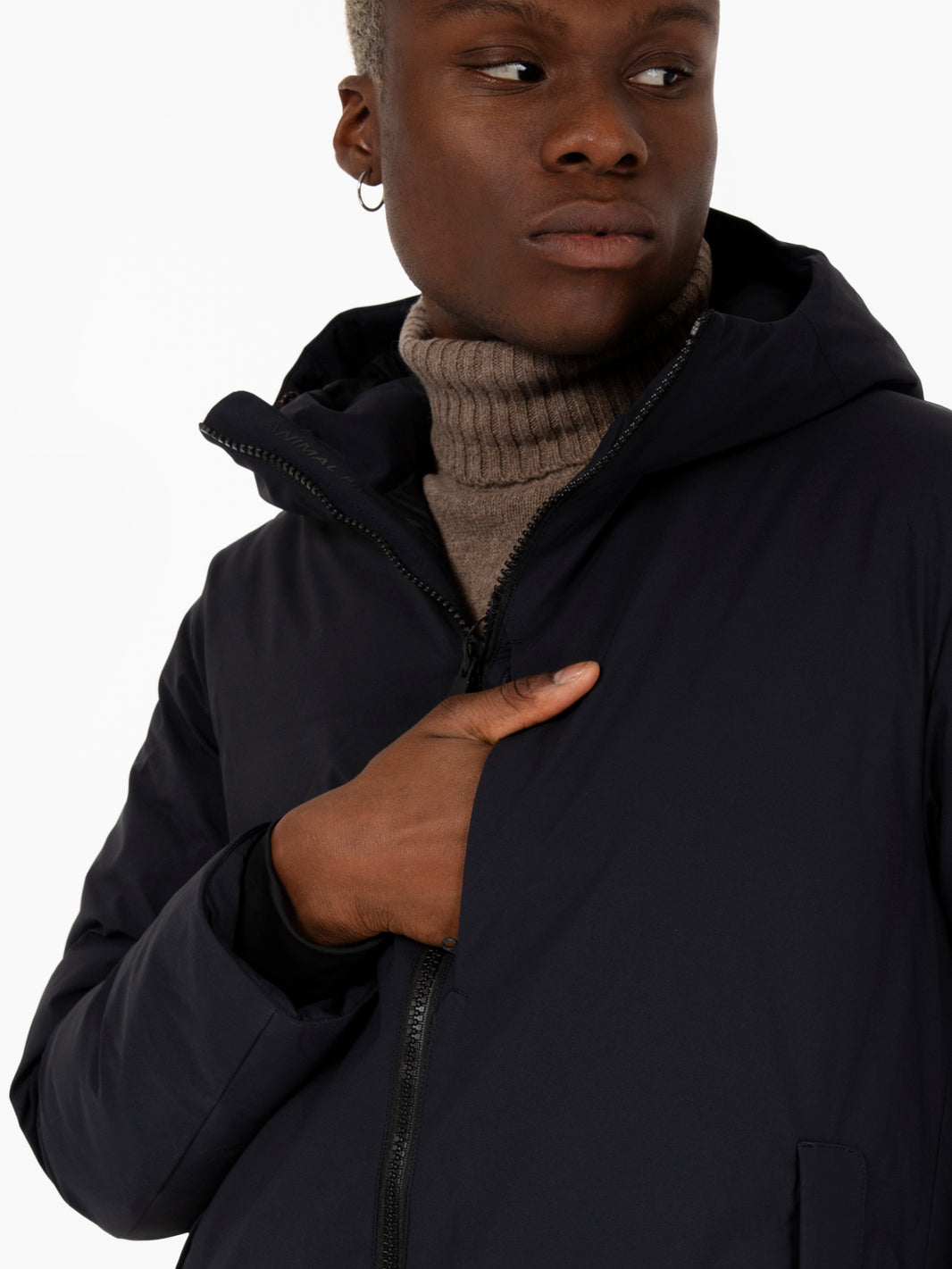 Giacca hooded Obione blue / black