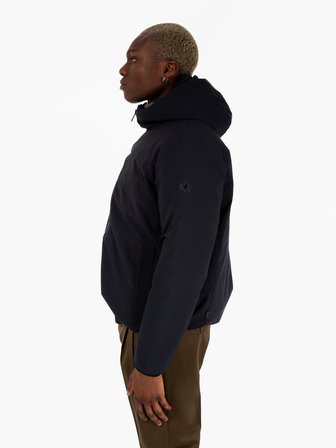 Giacca hooded Obione blue / black